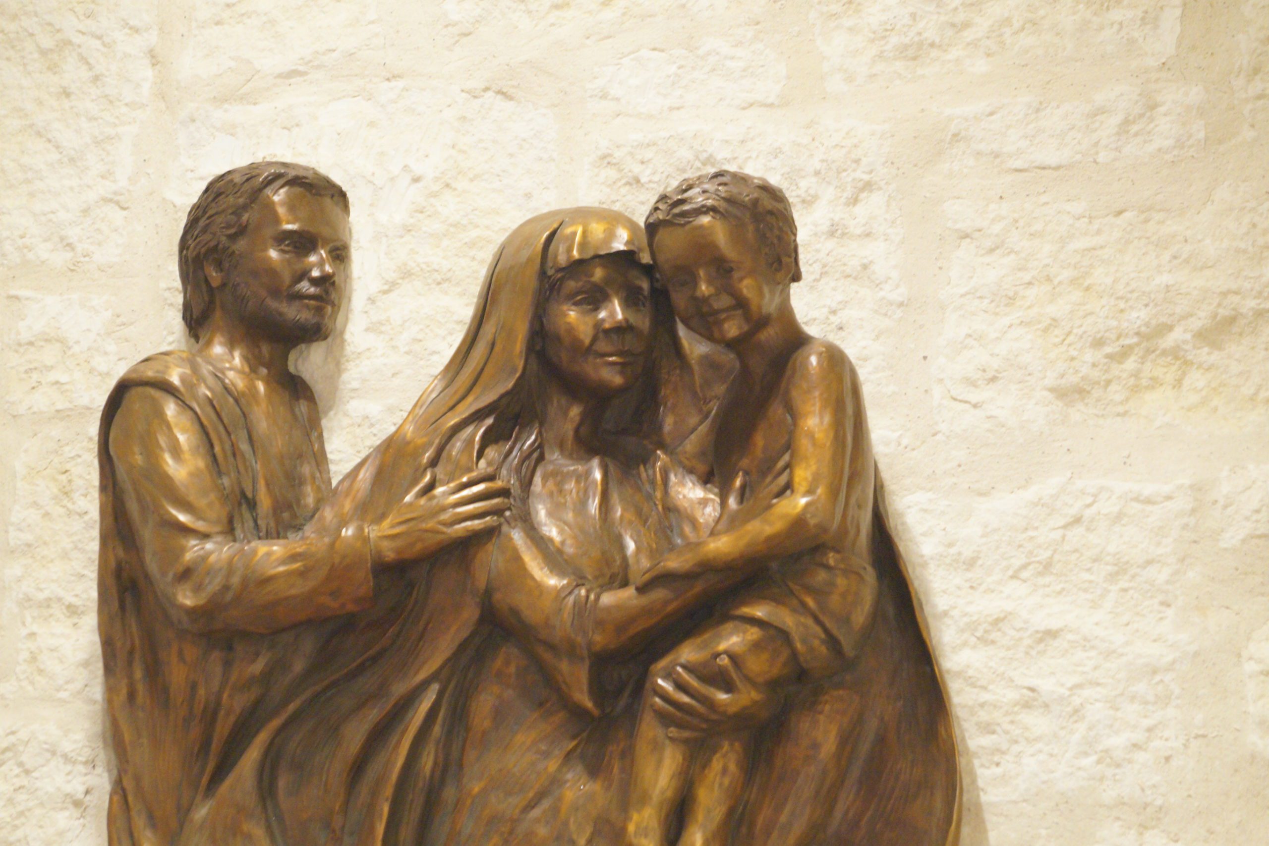 Bronze High Relief of the Holy Family