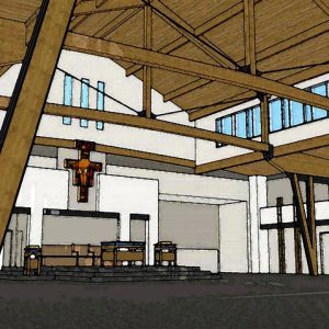 Interior rendering of Sanctuary and Nave