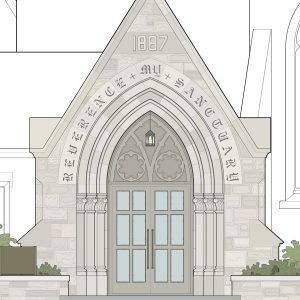 proposed church entrance design
