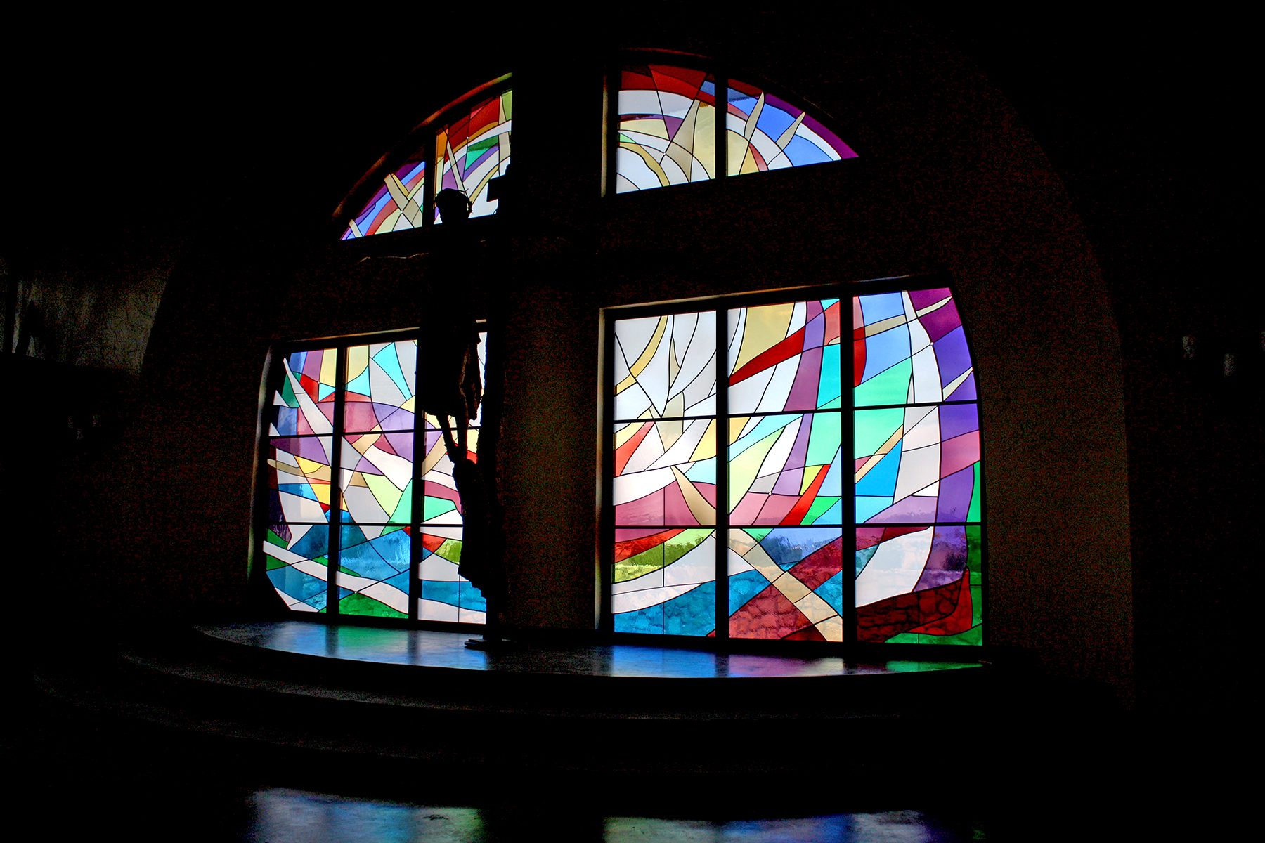 stained glass altar